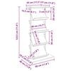 vidaXL マガジンラック 棚で ストレージ付き ブラックオーク 68 x 40 x 123.5 cm エンジニアリングウッド
