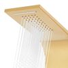 vidaXL シャワーパネルシステム ステンレススチール 201 ゴールド カーブ