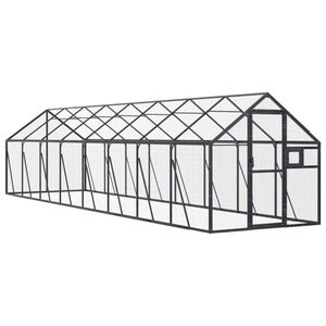 vidaXL 鳥小屋 アビアリー アントラシート 1.79x8x1.85 cm アルミ