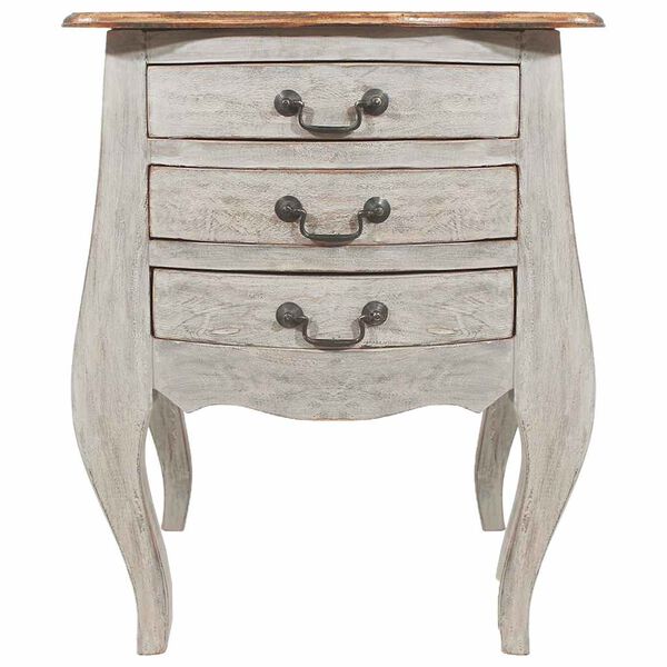 vidaXL ベッドサイドキャビネット マホガニー無垢材 48x35x64cm