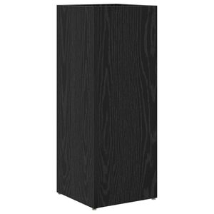 vidaXL 傘立て ストレージ付き ブラックオーク 25 x 24.5 x 64 cm エンジニアードウッド