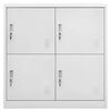 vidaXL ロッカーキャビネット 2点セット ライトグレー 90x45x92.5cm スチール (336432x2組)