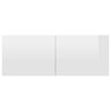 vidaXL テレビキャビネット 4点 ハイグロスホワイト 80x30x30 cm エンジニアリングウッド (801478x4)