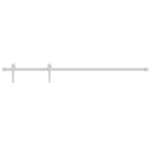 vidaXL スライドドア用金具キット 200cm スチール製 ホワイト