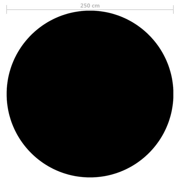 vidaXL プールカバー ブラック 250 cm PE製