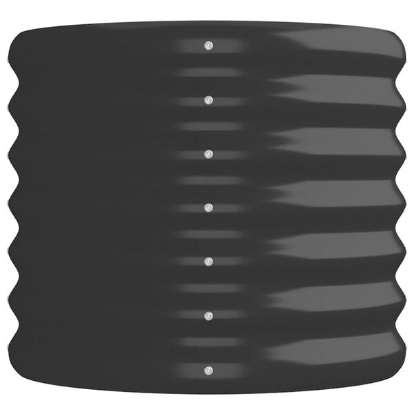 vidaXL ガーデンプランター 亜鉛メッキスチール 152x40x36 cm アントラシート