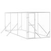 vidaXL 屋外用犬小屋 シルバー 2x6x2m 亜鉛メッキ鋼製