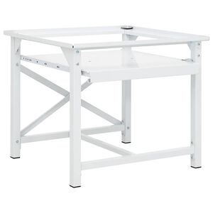 vidaXL 洗濯機置き台 引き出しボード棚付き ホワイト