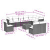 vidaXL ガーデンソファ11点セット クッション付き ポリラタン製 グレー