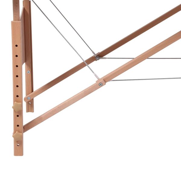 vidaXL 折りたたみ式マッサージテーブル 四つ折り 木製フレーム付き ブルー