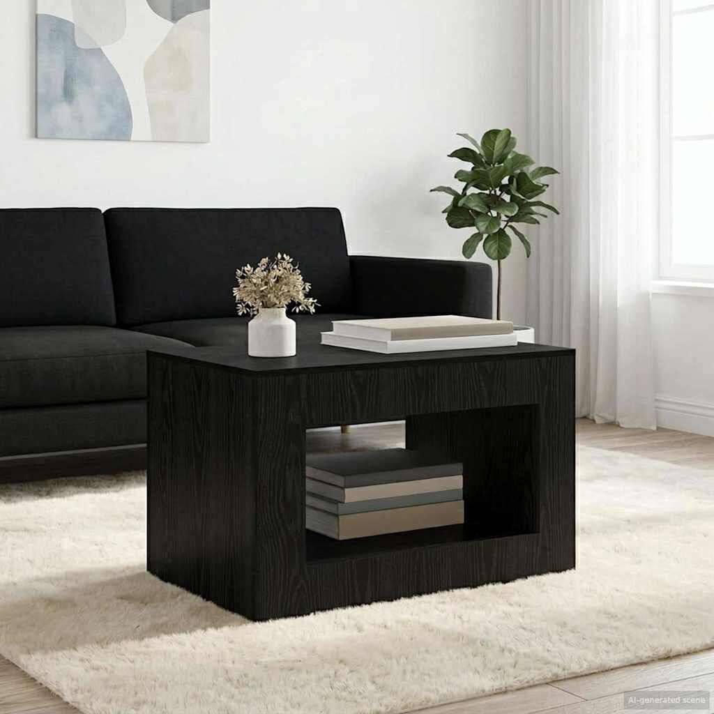 vidaXL Coffee Table ブラックオーク 80.5 x 50 x 50 cm Engineered