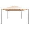 vidaXL ガゼボ パビリオン テント キャノピー 4x4m スチール製 ベージュ