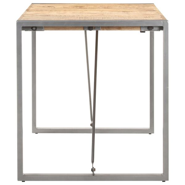 vidaXL ダイニングテーブル 140x70x75cm マンゴー無垢材 (粗目)