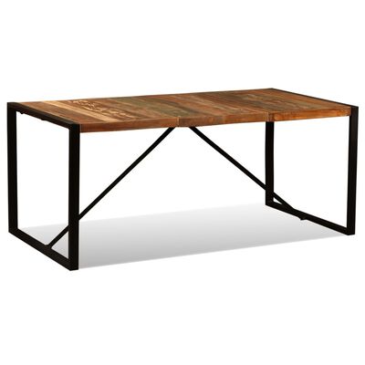 vidaXL ダイニングテーブル 無垢の再生木材 180cm
