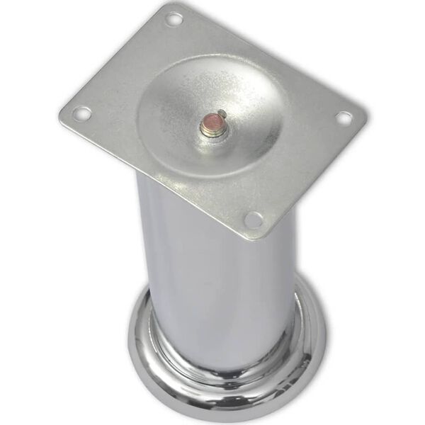 vidaXL ソファ脚 4点 丸型 クローム 180mm