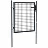 vidaXL メッシュガーデンゲート 亜鉛メッキ鋼 100x75 cm グレー