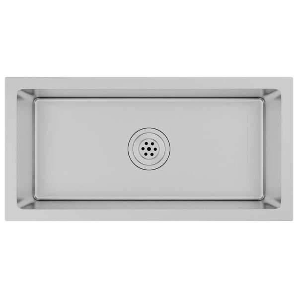 vidaXL 手作り キッチンシンク ステンレススチール製