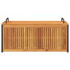 vidaXL アウトドアクッションボックス 110x45x42/53cm 無垢材アカシアとスチール