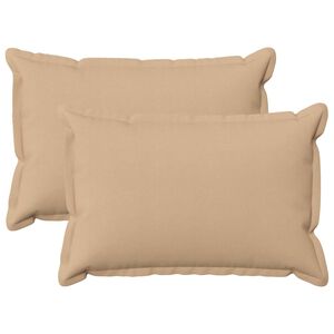 vidaXL クッションカバー 2 個 HOUTEN クリーム 30 x 50 cm フェイクリネン