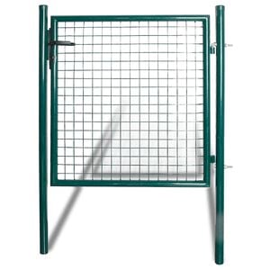 vidaXL シングルドアフェンスゲート 100x100 cm 粉体塗装スチール