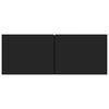 vidaXL テレビキャビネット 2点セット ブラック 80x30x30 cm エンジニアリングウッド