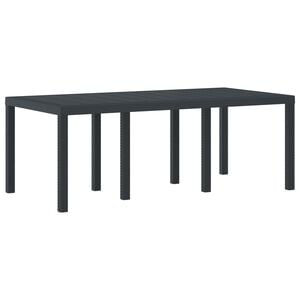 vidaXL ガーデンテーブル アンスラサイト 200 x 100 x 73 cm ポリラタン