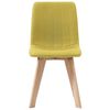 vidaXL ダイニングチェア 4点 布製 イエロー
