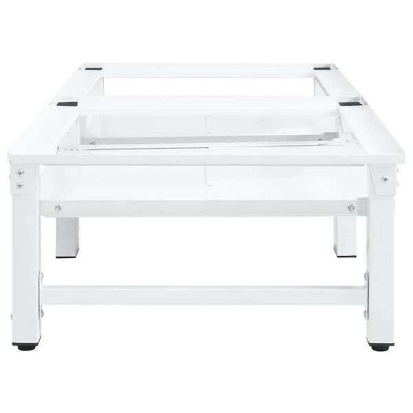 vidaXL 洗濯機/乾燥機用置き台 引き出しボード棚付き ホワイト