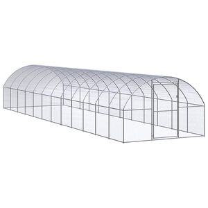 vidaXL 屋外鶏小屋 3x12x2 m 亜鉛メッキ鋼製
