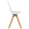 vidaXL ダイニングチェア 4点 ホワイト PP＆ブナ無垢材