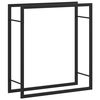 vidaXL 薪ラック マットブラック 80x28x86 cm スチール