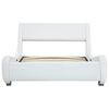 vidaXL ベッドフレーム ホワイト 合成皮革製 90x200cm