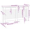 vidaXL ラジエーターカバー ホワイト 152x19x81.5cm MDF製