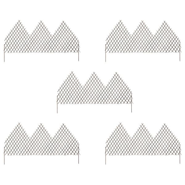 vidaXL ガーデントレリス フェンス 5面 柳 170x105cm