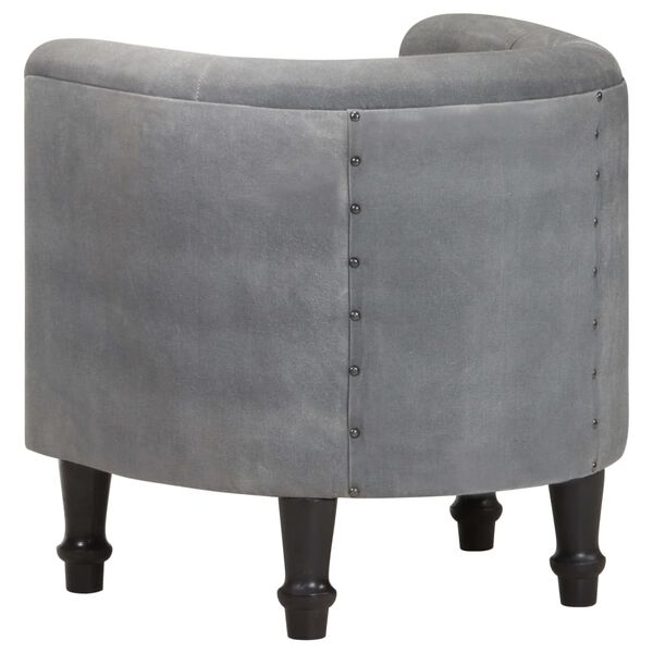 vidaXL タブチェア ブラック 本革＆マンゴー無垢材