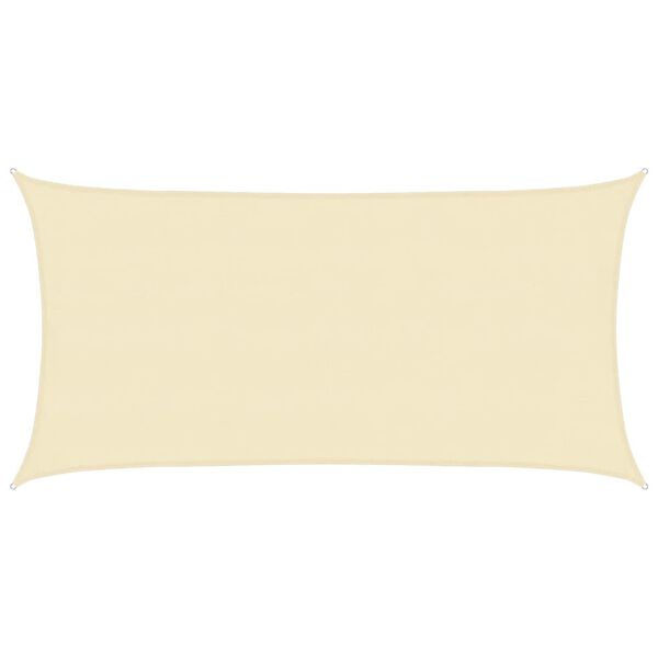 vidaXL サンシェードセイル 160g/m&sup2; クリーム 4x7m 高密度ポリエチレン