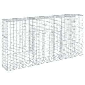 vidaXL 蛇籠バスケット カバー付き 300x50x150cm 亜鉛メッキ鉄