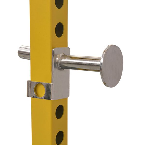 vidaXL フィットネス用 パワーラック 140x145x214cm イエロー＆ブラック