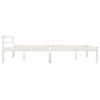 vidaXL ベッドフレーム ホワイト パイン無垢材 140x200cm