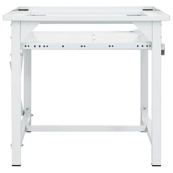 vidaXL 洗濯機置き台 引き出しボード棚付き ホワイト