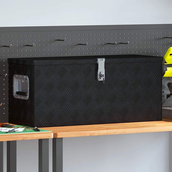 vidaXL アルミボックス 70x24x42cm 台形 シルバー