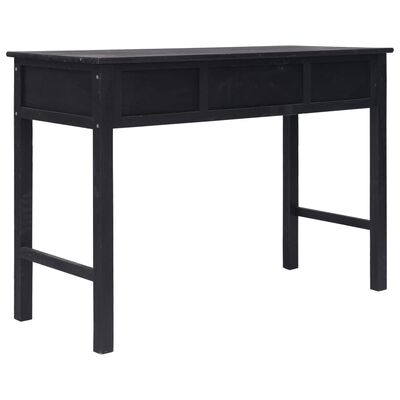 vidaXL コンソールテーブル ブラック 110x45x76cm 木製