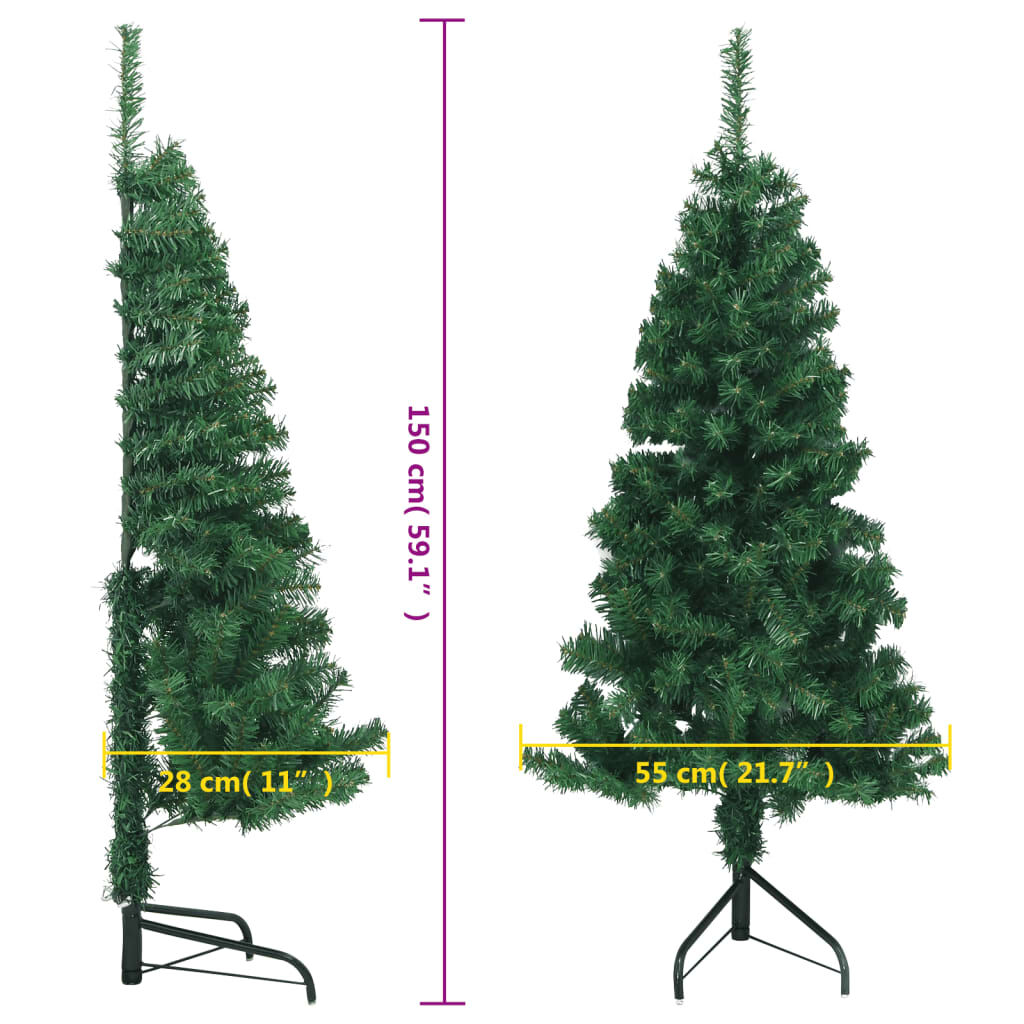 vidaXL 329163 vidaXL コーナー用 人工クリスマスツリー 150 cm PVC