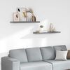 vidaXL フローティングウォールシェルフ 2点 グレー 90x23.5x3.8cm MDF