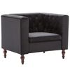 vidaXL アームチェア ブラック ベルベット製