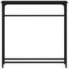 vidaXL コンソールテーブル ブラック 75x19.5x75 cm エンジニアリングウッド