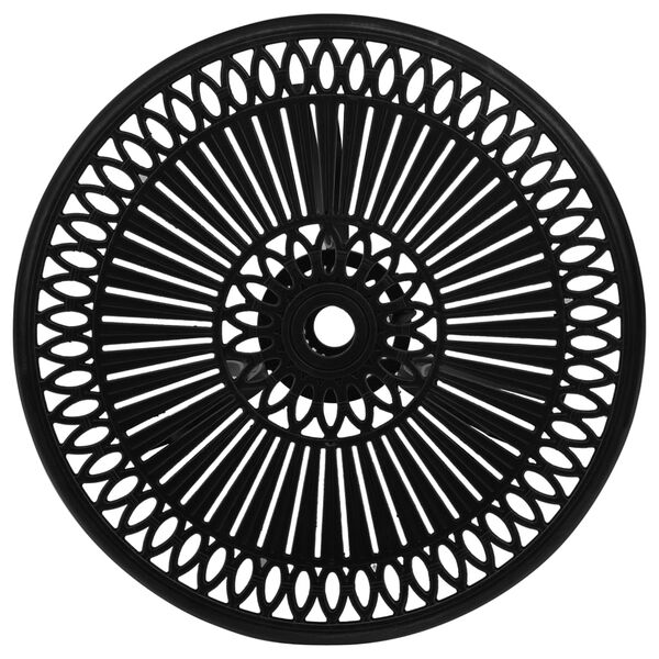 vidaXL ガーデンテーブル 62x62x65cm アルミ鋳物 ブラック