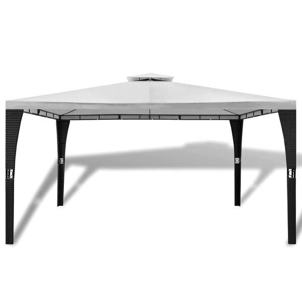 vidaXL ガゼボ ルーフ付き 3x4m クリームホワイト