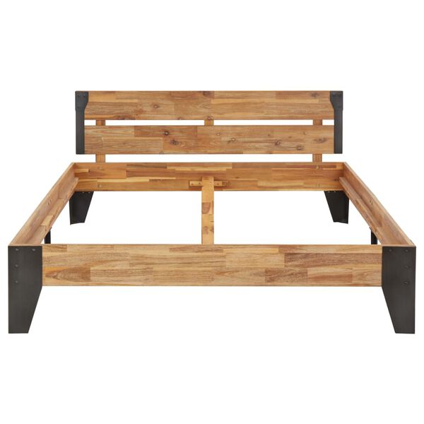 vidaXL ベッドフレーム アカシア無垢材 つや消し仕上げ 160x200cm