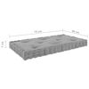vidaXL パレットフロアクッション 73x40x7cm グレー コットン製